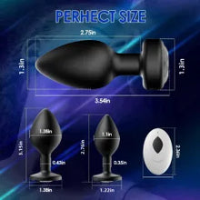 10-Speed Remote Control Rechargeable Vibrating Anal Plug Set
