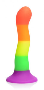 Rainbow Silicone Dildo & Harness