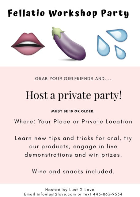 Fellatio Workshop Private Party - Lust 2 Love 