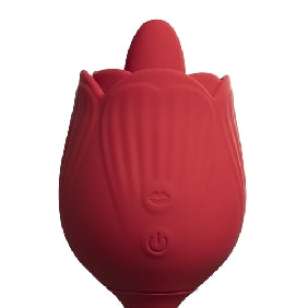 Thrusting Rose Tongue Vibrator
